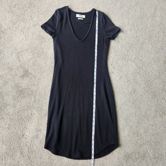 Aritzia Golden Tna Black Preppy Knit Dress  Dark Academia Stretchy Comfortable - Picture 7 of 11